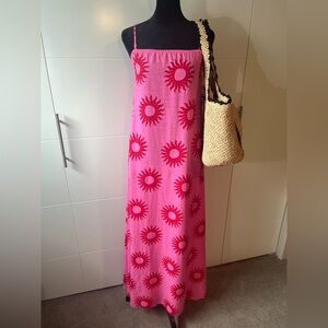 NWT Paper Heart Linen Blend Maxi Dress Size S